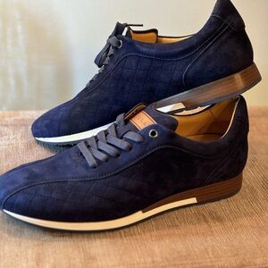Mezlan Dark Blue Quilted Sneakers